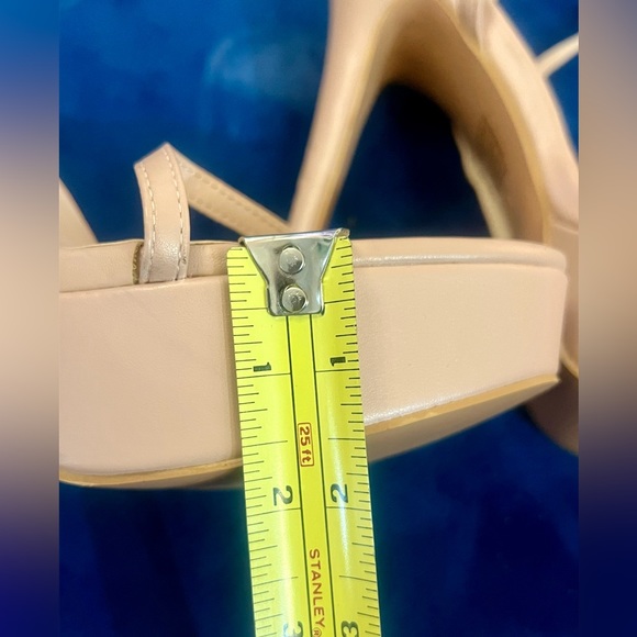 PrettyLittleThing NUDE Platform Strappy High Heels - Picture 7 of 10